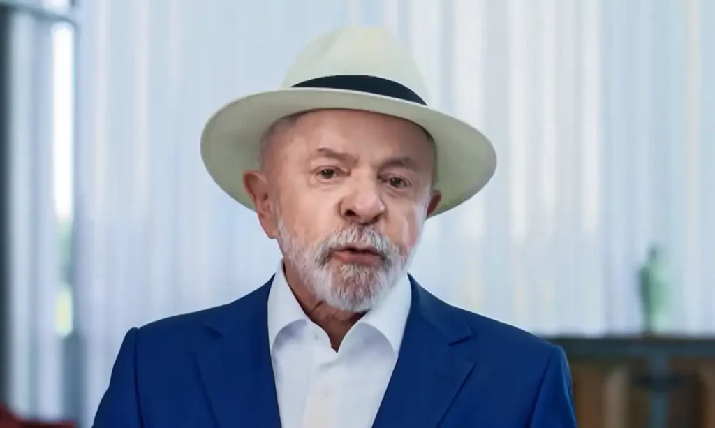 Presidente Luiz Inácio Lula da Silva durante pronunciamento oficial pelo Dia do Trabalhador